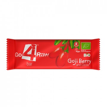 Barrita de Bayas de Goji con Cacao SinGluten Bio Vegan 12uds Go 4 Raw