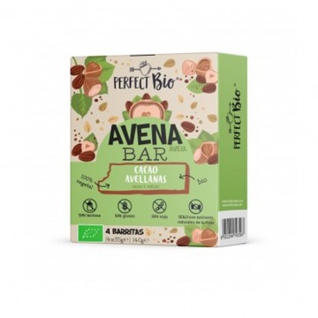 Barrita de Avena con Cacao y Avellanas SinGluten 4x35g Perfect Bio