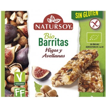 Barrita de Avellanas e Higos SinGluten Bio Vegan 3uds Natursoy