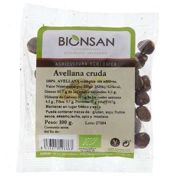 Avellana Cruda Eco Vegan 100g Bionsan