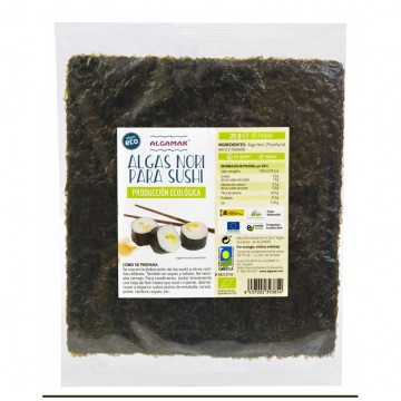 Alga Nori para Sushi Eco Vegan 10 Hojas Algamar