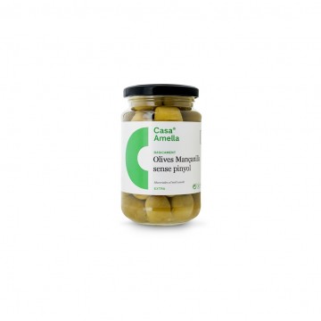 Aceitunas Manzanilla Verde Sin Hueso SinGluten Vegan 360g Casa Amella