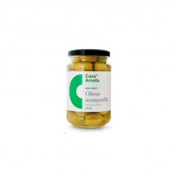 Aceitunas Manzanilla Verde con Hueso SinGluten Vegan 390g Casa Amella