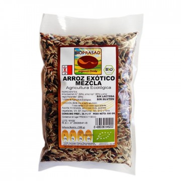 Arroz Salvaje Mezcla Exotico SinGluten Bio 500g Bioprasad