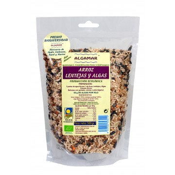 Arroz Lentejas y Algas Eco Vegan 500g Algamar
