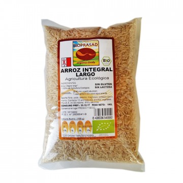 Arroz Integral Largo SinGluten Bio 1kg Bioprasad