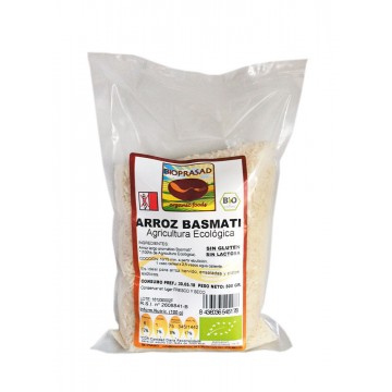 Arroz Basmati Blanco SinGluten Bio 500g Bioprasad