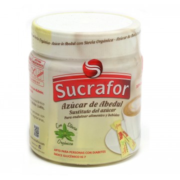 Azucar de Abedul Stevia y Xilitol 60 Sobres Sucrafor