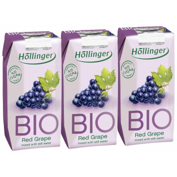 Zumo Uva Roja Vegan Bio 3x200ml Hollinger