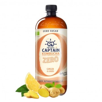 Te Kombucha Jengibre Limon Zero SinGluten Vegan 1L Captain Kombucha