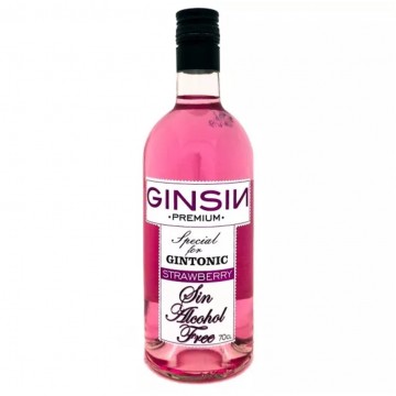 Ginebra Sin Alcohol Sabor Fresa SinGluten SinAzucar 700ml Ginsin