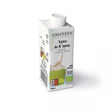 Agua de Coco SinGluten Bio Vegan 200ml Amandin