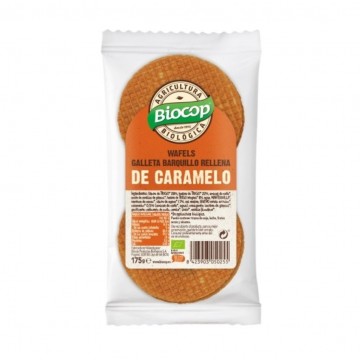 Wafels Rellenos de Sirope y Caramelo Bio 175g Biocop