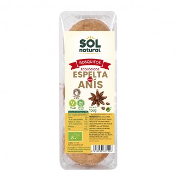 Rosquitos de Espelta con Anis Bio Vegan 150g Solnatural