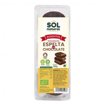 Rosquitos de Espelta Choco Bio Vegan 160g Solnatural