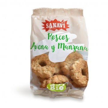 Roscos de Avena y Manzana Bio Vegan 150g Sanavi