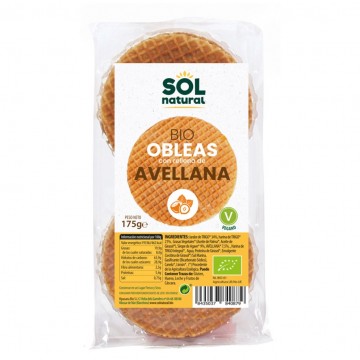 Obleas de Avellana Bio Vegan 175g Solnatural