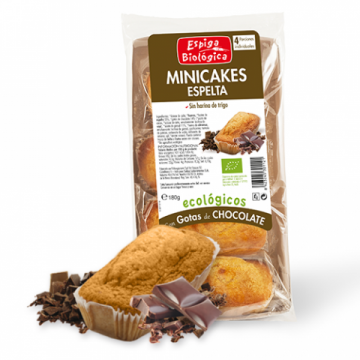 Minicakes de Espelta y Chocolate Eco 4x45g Espiga Bio