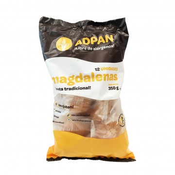 Magdalenas Receta Tradicional SinGluten 350g Adpan