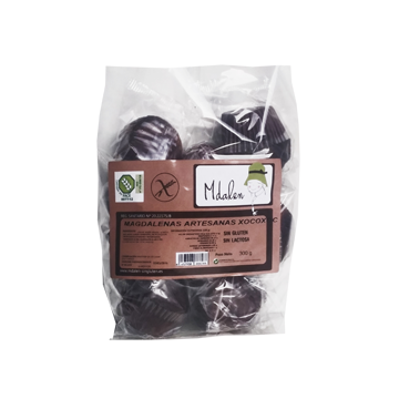 Magdalenas de Chocolate Rellenas de Chocolate SinGluten 300g Mdalen