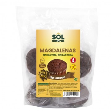 Magdalenas de Cacao SinGluten 5ud Solnatural