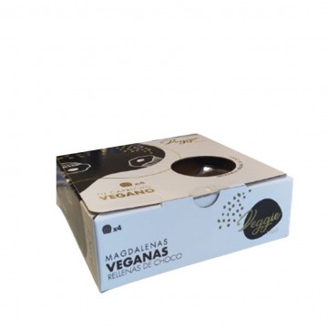 Magadalenas Rellenas de Choco Vegan 4x80g Veggie Maai