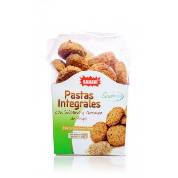 Galletas Integrales Sesamo y Germen Trigo 200g Sanavi