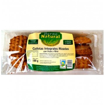 Galletas Integrales Rizadas con Fruta y Fibra 180g Horno Natural