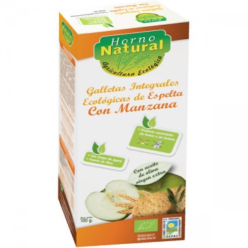 Galletas Integrales de Espelta con Manzana 100g Horno Natural