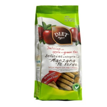 Galletas Integrales con Manzana y Te Verde Vegan SinAzucar 175g Diet-Radisson