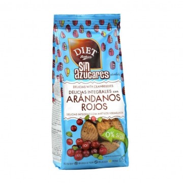 Galletas Integrales con Arandanos Rojos Vegan SinAzucar 175g Diet-Radisson