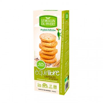 Galletas Equilibrio con Cereales y Semillas Bio Vegan 150g Le Moulin De Pivert