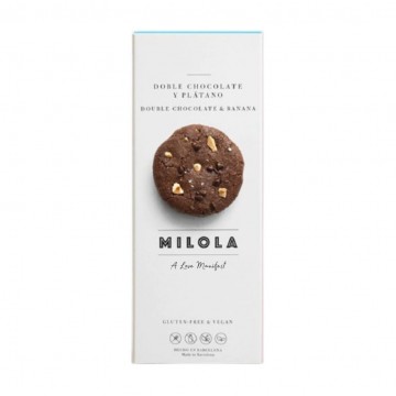 Galletas Doble Chocolate y Platano SinGluten Vegan 140g Milola