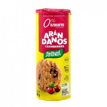 Galletas Digestive Arandanos Vegan SinAzucar 190g Santiveri