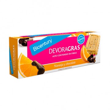 Galletas devoragras Naranja y Chocolate 160g Bicentury