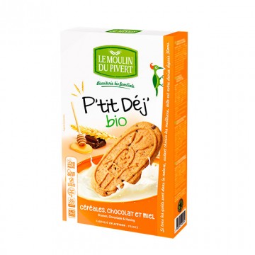 Galletas desayuno de Cereales y Miel Bio 190g Le Moulin De Pivert