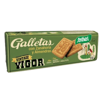 Galletas de Zanahoria y Almendra Vegan 240g Santiveri