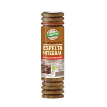 Galletas de Espelta Integral Chocolate y Avellanas Bio 250g Biocop