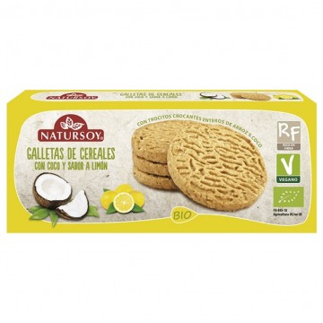 Galletas de Cereales con Coco Savor Limon Bio Vegan 130g Natursoy