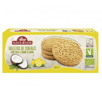 Galletas de Cereales con Coco Savor Limon Bio Vegan 130g Natursoy