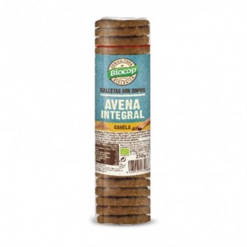 Galletas con Copos de Avena Integral Canela 250g Biocop