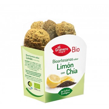 Galletas Artesanas Limon Chia Bio Vegan 250g El Granero Integral