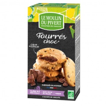 Cookies Rellenas de Chocolate Bio Vegan 175g Le Moulin De Pivert