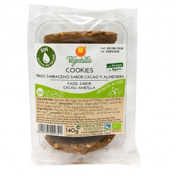 Cookies de Sarraceno Algarroba y Almendra Bio Vegan 140g Vegetalia