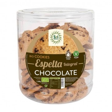 Cookies de Espelta Integral con Choco Vegan Bio 1.36kg Solnatural