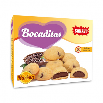 Bocaditos Rellenos de Cacao SinGluten 150g Harisin