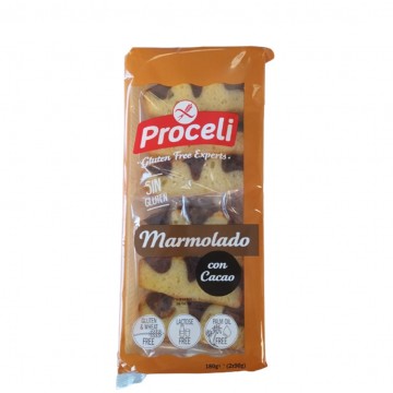 Bizcocho Marmolado con Cacao SinGluten 180g Proceli