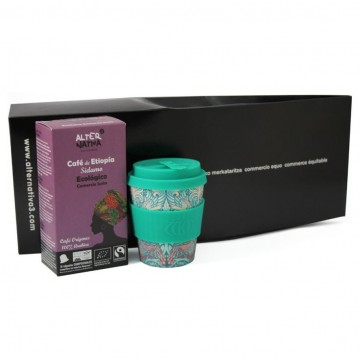 Pack Africa Vaso Bambu y Caspulas Compostables Arabica Eco 1ud Alternativa3