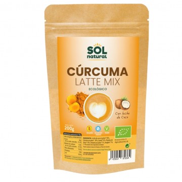 Curcuma Latte Mix SinGluten Vegan 200g Solnatural