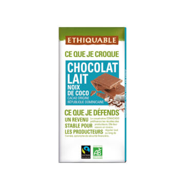 Chocolate Leche Coco Bio 100g Ethiquable